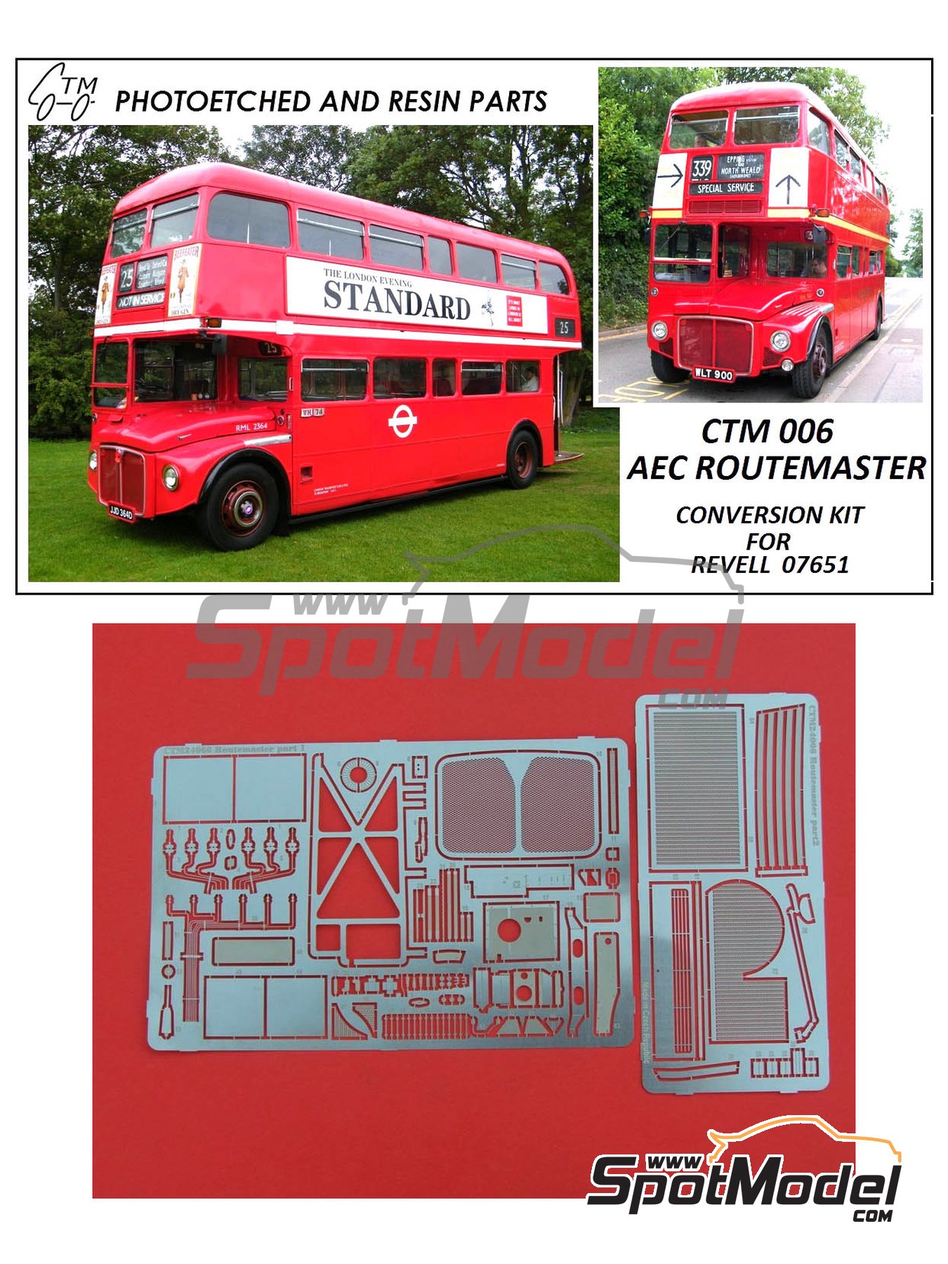 Czech Truck Model CTM006: Detail up set 1/24 scale - London AEC